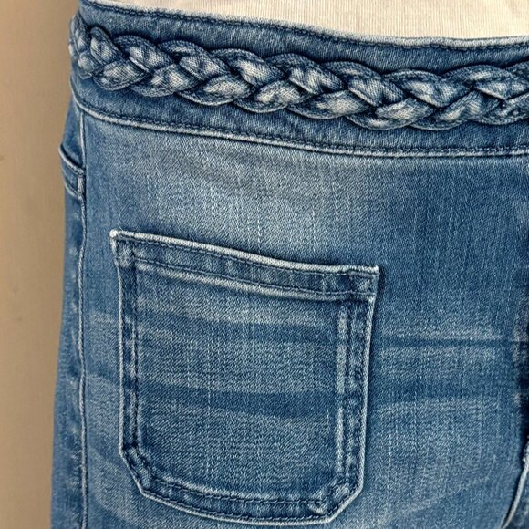 GUESS High Rise Braided Waist Flare Jeans – Vintage 70s Style Sz. 26 - Picture 4 of 12